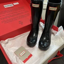 Black HUNTER rain Boots