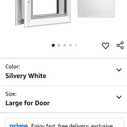 Heavy Duty Aluminum Dog Door with Lock,3 Flap Insulated Doggie Doors with Installation Manual,Durable and Rust Resistant, Patent: USD1057087S, (Silver