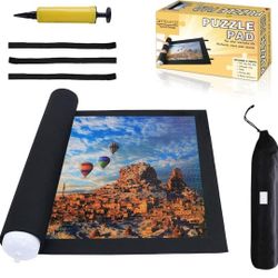 Jigsaw Puzzle Mat Roll Up - 2000 1500 500 Pieces Saver Large Puzzles Board for Adults Kids, Storage and Transport Premium Pump Puzzle Glue Felt M