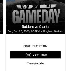 Raiders VS Giants