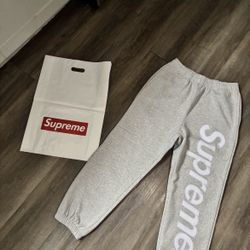 Supreme Grey Pants Medium