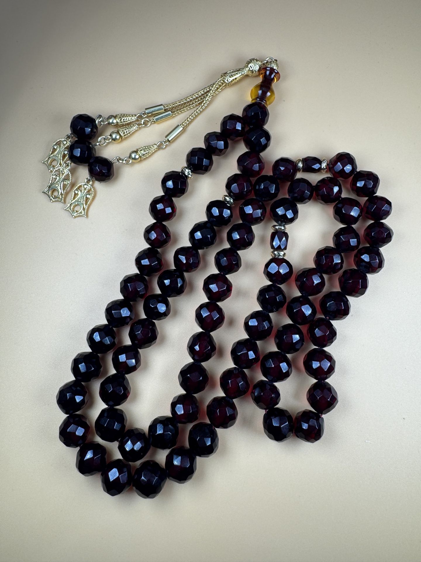 Cherry Amber Faturan Antique Tasbih