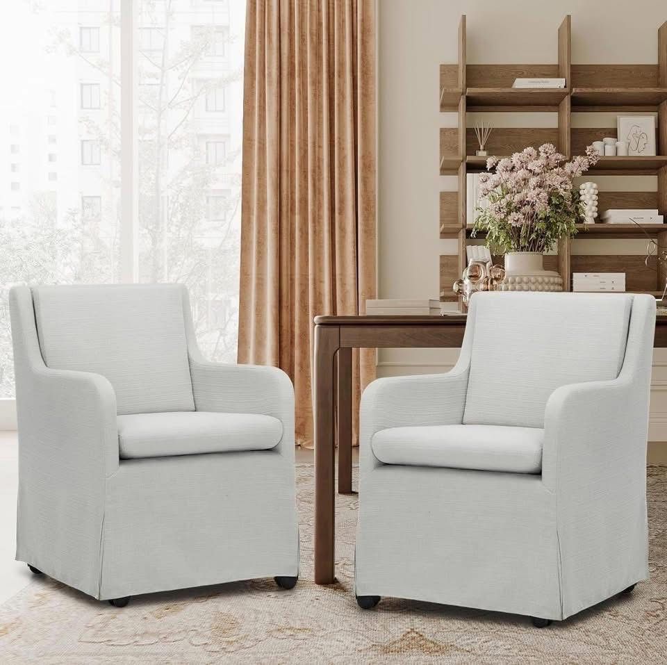 Upholstered Dining Chairs (unboxed) Set Of 2