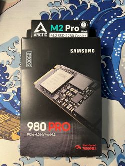 Samsung 980 Pro 500GB NVMe Gen4 M.2 SSD w/ Heatsink & Box - 62% Health!