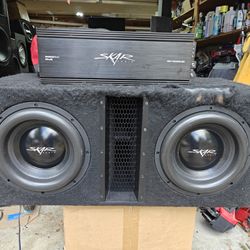 Skar EVL 12" Subwoofer In Skar Ported Box With Skar 2k