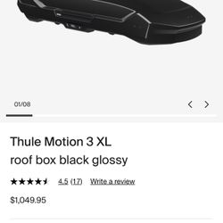 For Sale Thule Motion 3 XL roof box black glossy