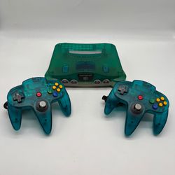 Nintendo 64 N64 Video Game Console NUS-001 JP Region Free Ice Blue Clear