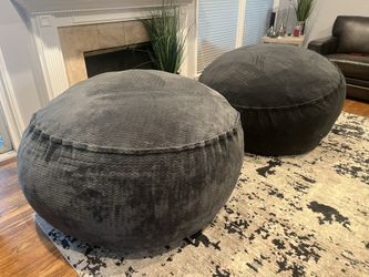 Oversized Bean Bag Chair ( Grey Velvet)