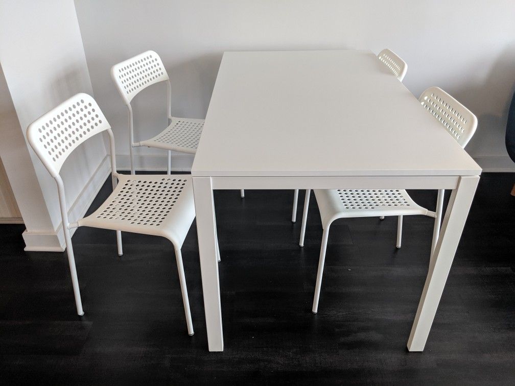 Dining Table and 4 chairs from IKEA