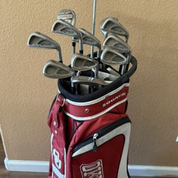 Complete Golf Set Bundle W/Golf Bag + Callaway Driver + Woods