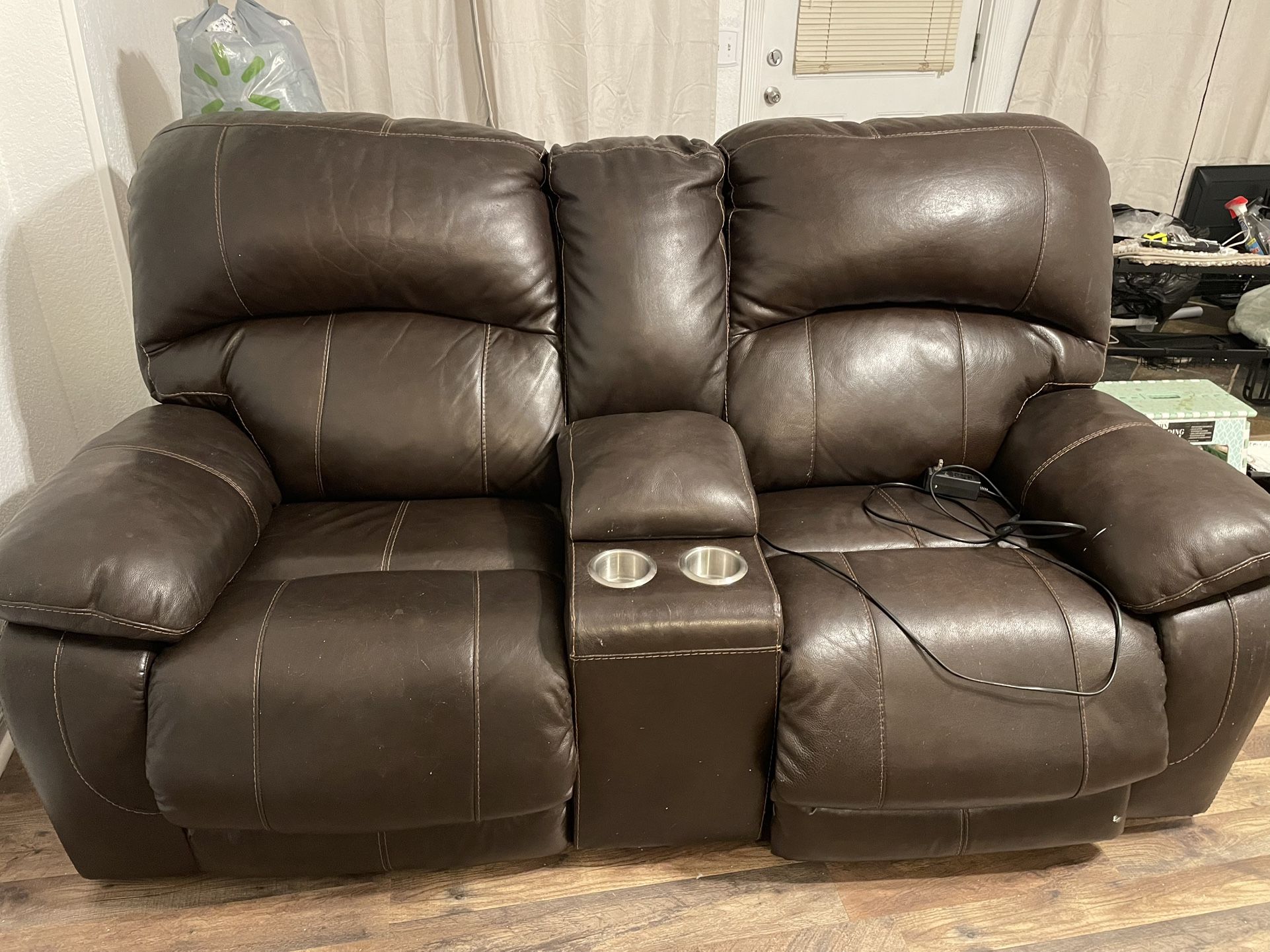 Electric “leather” Love Seat Recliner