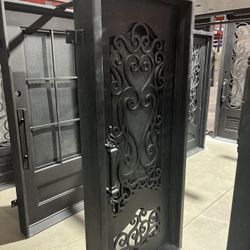 Factory Direct Wrought Iron Doors Started from 95/sq ft 