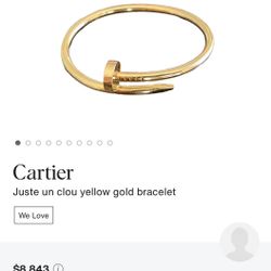 Cartier 18k gold Nail Bracelet 