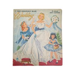 Vintage The Heavenly Blue Wedding Cut out paper doll 1955