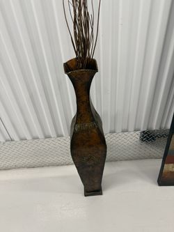 Home Staging 34” Tall Rustic Embossed Metal 