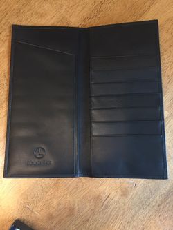 Mercedes Benz Travel Wallet Document Holder Car Black Large Bifold