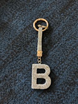 Sparkly keychains (Letter B)WHITE