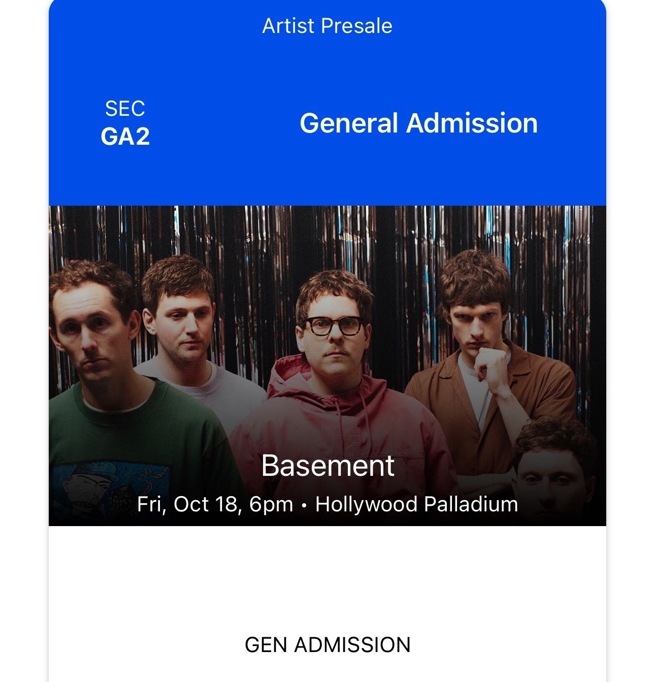 Basement UK concert