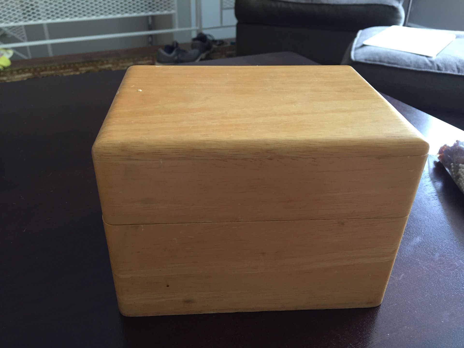 All wood recipe box