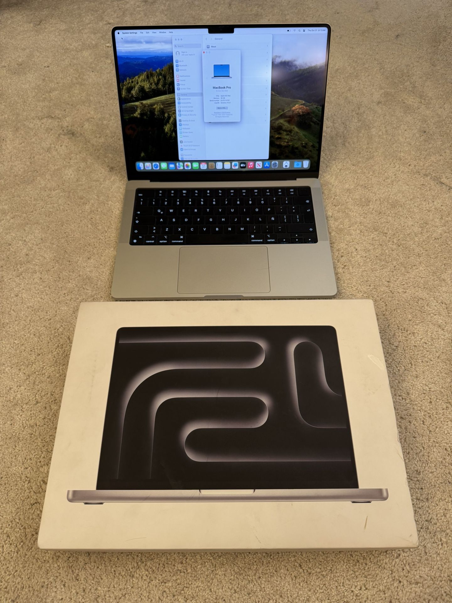 M3 Max MacBook Pro 14” 36GB 1TB AppleCare+ 2027