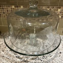 Glass Domed Cake Stand with Lid – 12” (Perfect for Parties & Hosting!)