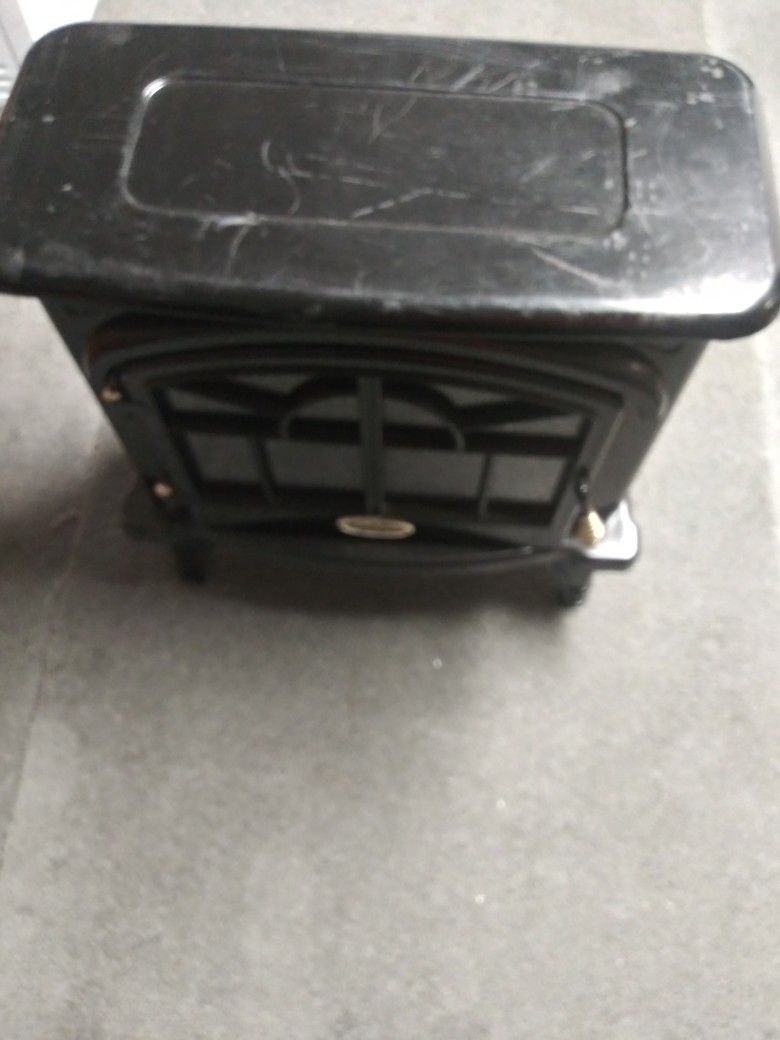 Black Fireplace Metal Stand With Storage Compartment