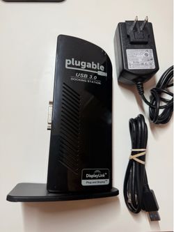 Plugable USB 3.0 Universal Laptop Dual Monitor Docking Station (UD-3900)