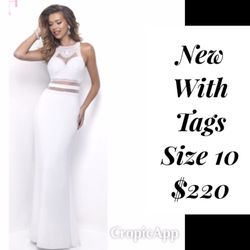 New With Tags Size 10 Blush Gown $220