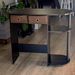 Compact Work/Writing/Vanity Desk with Storage