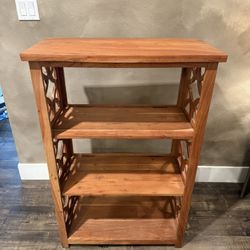  Beautiful Dark Wood Collapsing Shelf Stand