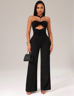 Elegant with gold metal jumpsuit