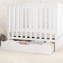 Colby 4-in-1 convertible mini crib with mattress. (Conversion Kit Not Included)
