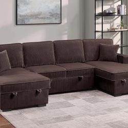 New 120x60 Sleeper Sectional Couch With Storages / Free Delivery 