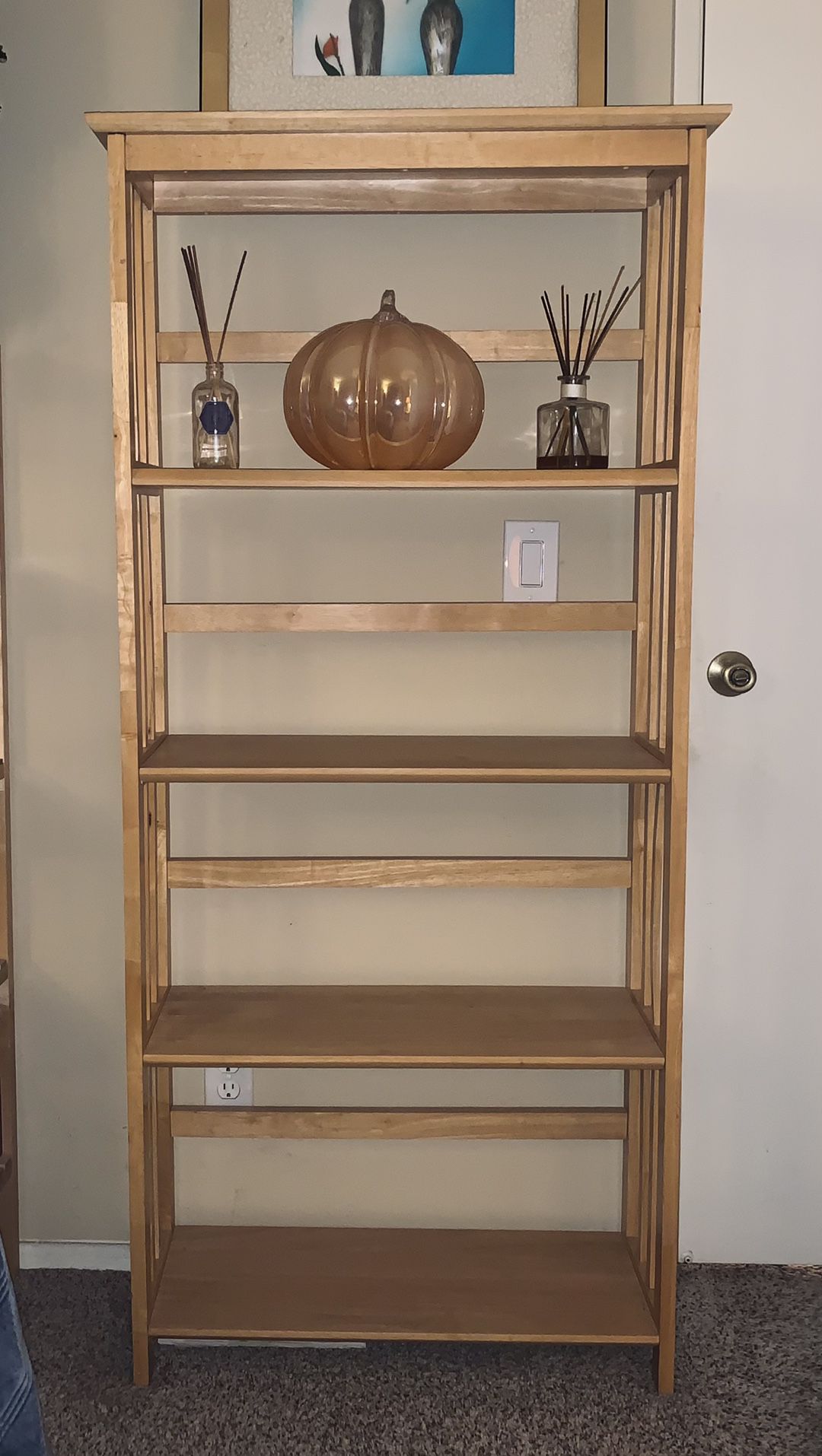 Beautiful Bamboo Wood Bookshelf/ Display Shelf!