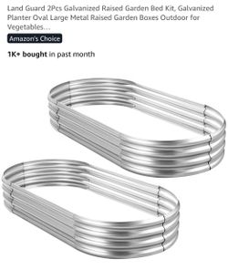 Galvanized Oval Raised Garden Bed Kit 2-Pack