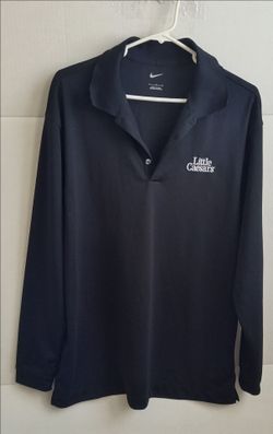Nike Men's Black Long Sleeve Little Caesars Logo Size Large