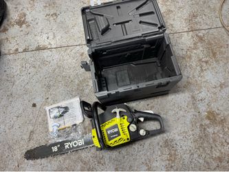 Ryobi Used RY3818 Chainsaw 38cc With 18” Cutting Bar And Hard Case.