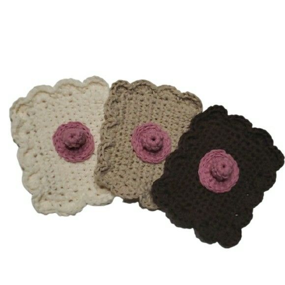 Boob Breast Chest Fancy Dish/Body Cloths-Set of 3