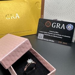 Moissanite Engagement Stud Ring *GRA Certified *✅