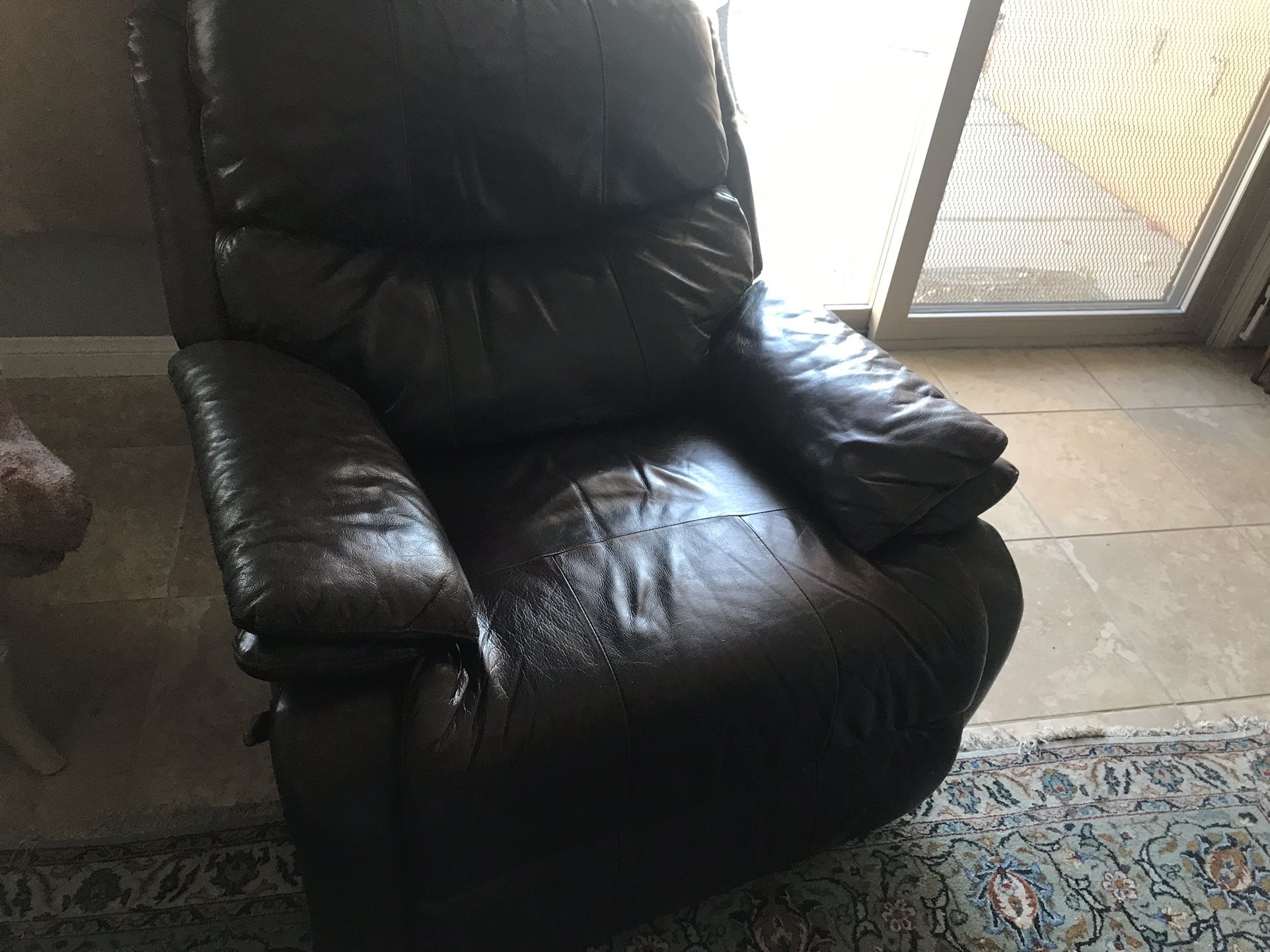 Recliner All Leather Adjustable