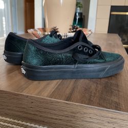 Green Suede Vans Size 3.5 Men