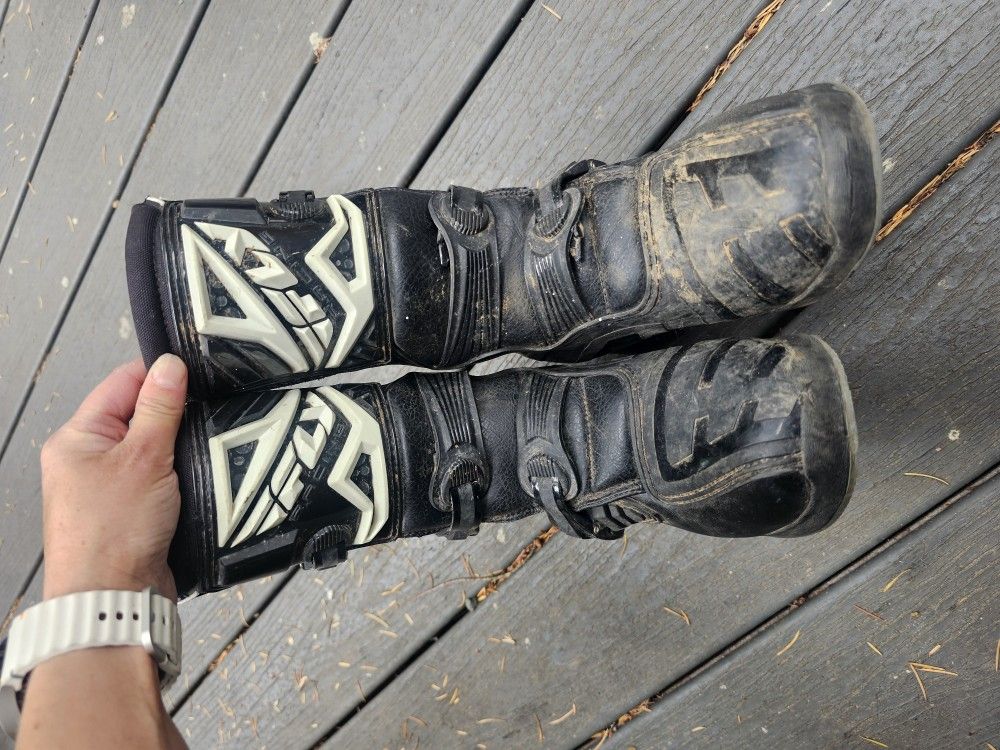 Fly Maverick Youth Dirt Bike Boots Size 6