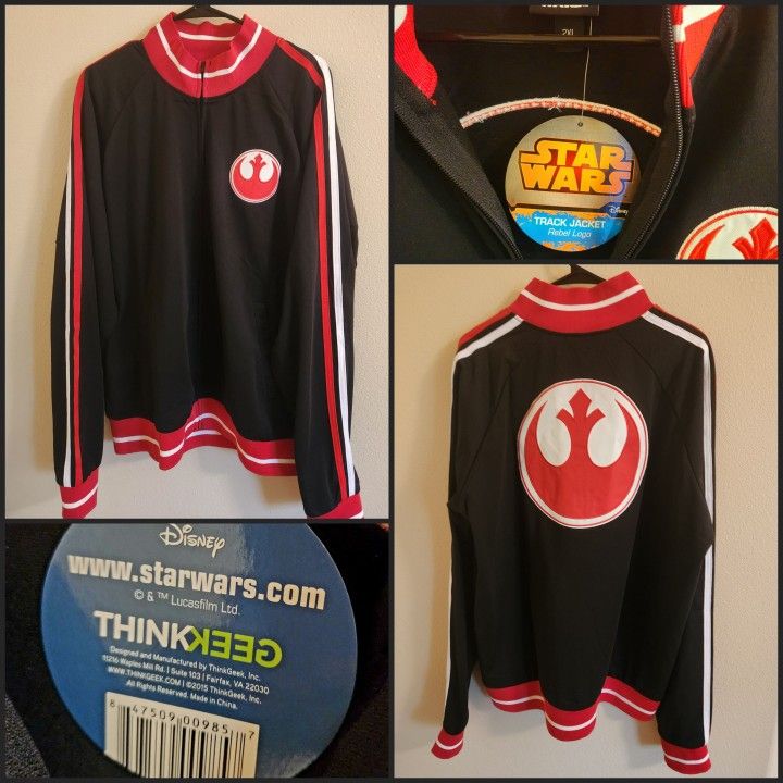 Star Wars Rebel Logo Track Jacket Men's XL XXL