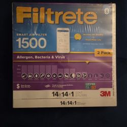Filtrete Air Filters 2 Pack 14x14x1 Smart 1500