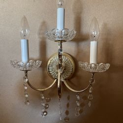 REDUCED Vintage Crystal Sconce