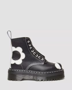 DR. MARTENS SINCLAIR FLOWER PISA LEATHER PLATFORM BOOTS MSRP$270 LIMITEDEDITION.