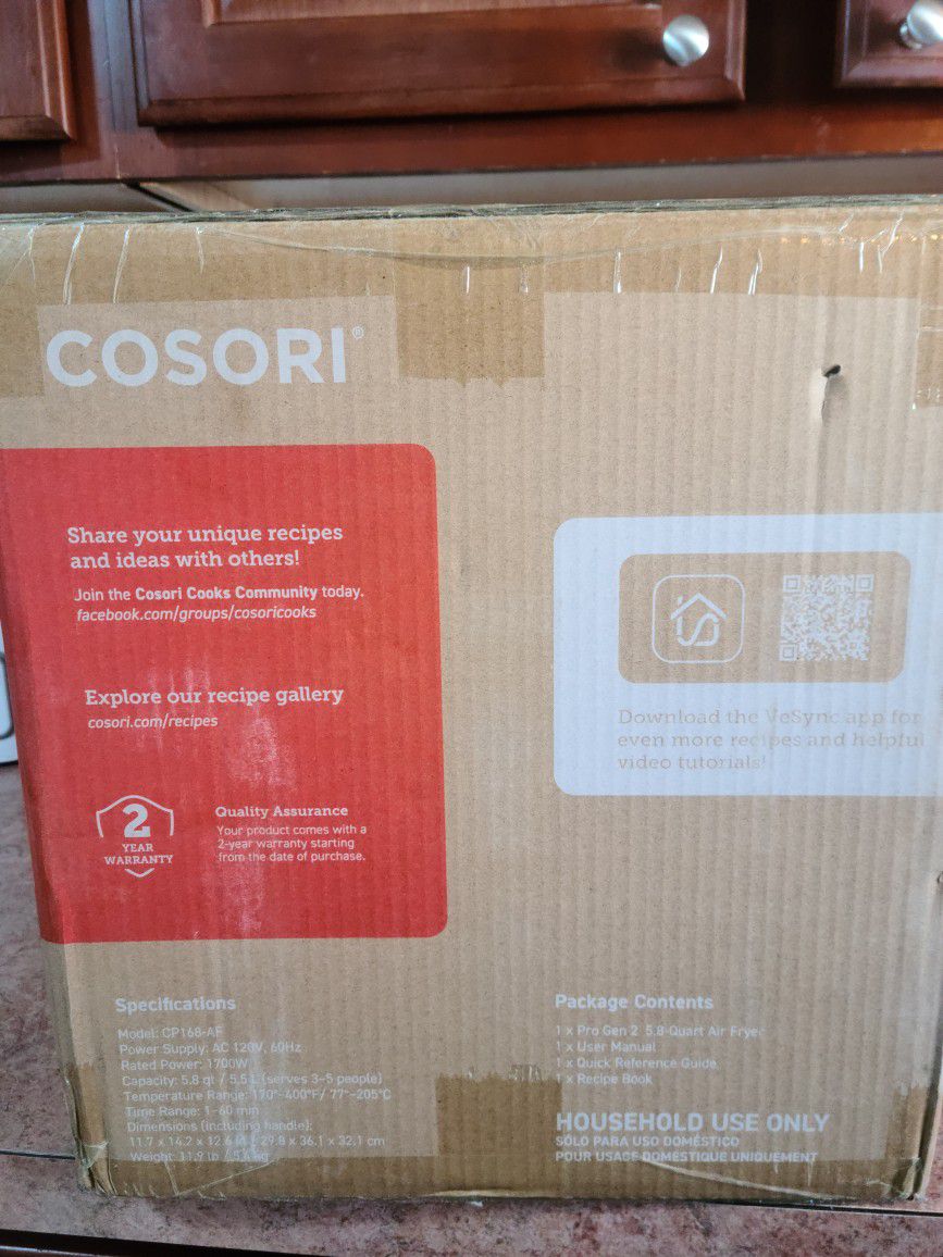 COSORI Pro Gen II 5.8qt Air Fryer for Sale in New York, NY - OfferUp