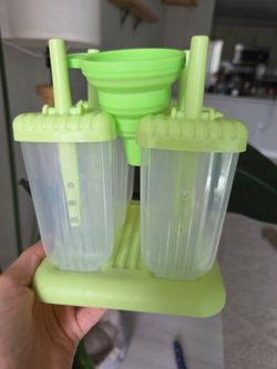 Popsicle Mold Set with Stand and Collapsible Funnel
