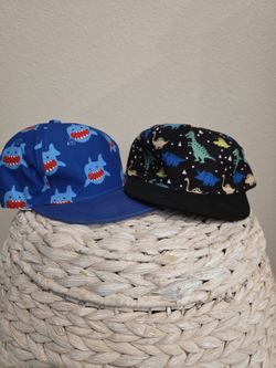 Boys Baseball Hats Shark & Dino