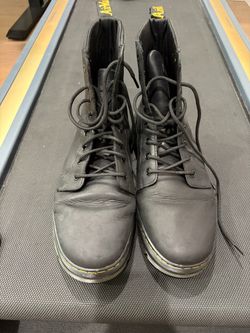 Dr. Martens Black Leather Lace-Up Boots Size 13